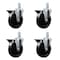 Service Caster 5'' Soft Rubber Wheel Swivel 3/4'' Square Stem Caster Set with Brake, 4PK SCC-SQ20S514-SRS-PLB-34-4 - alternate 1